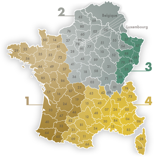 Carte de France des interlocuteurs